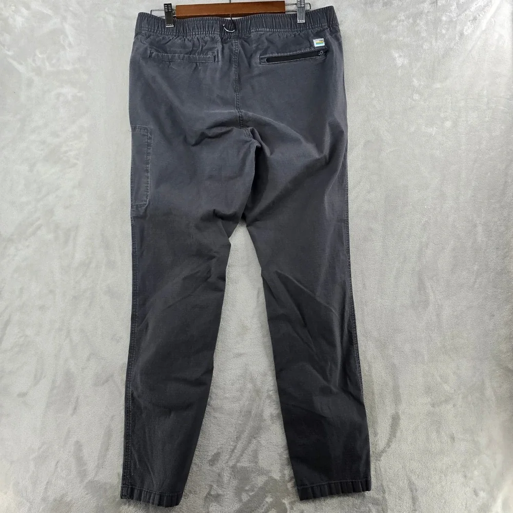 Vuori Ripstop Climber Pants Mens Large Charcoal Gray Elastic Waist Cargo Jogger